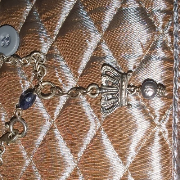 Sterling Silver Crown Necklace - Picture 2 of 2